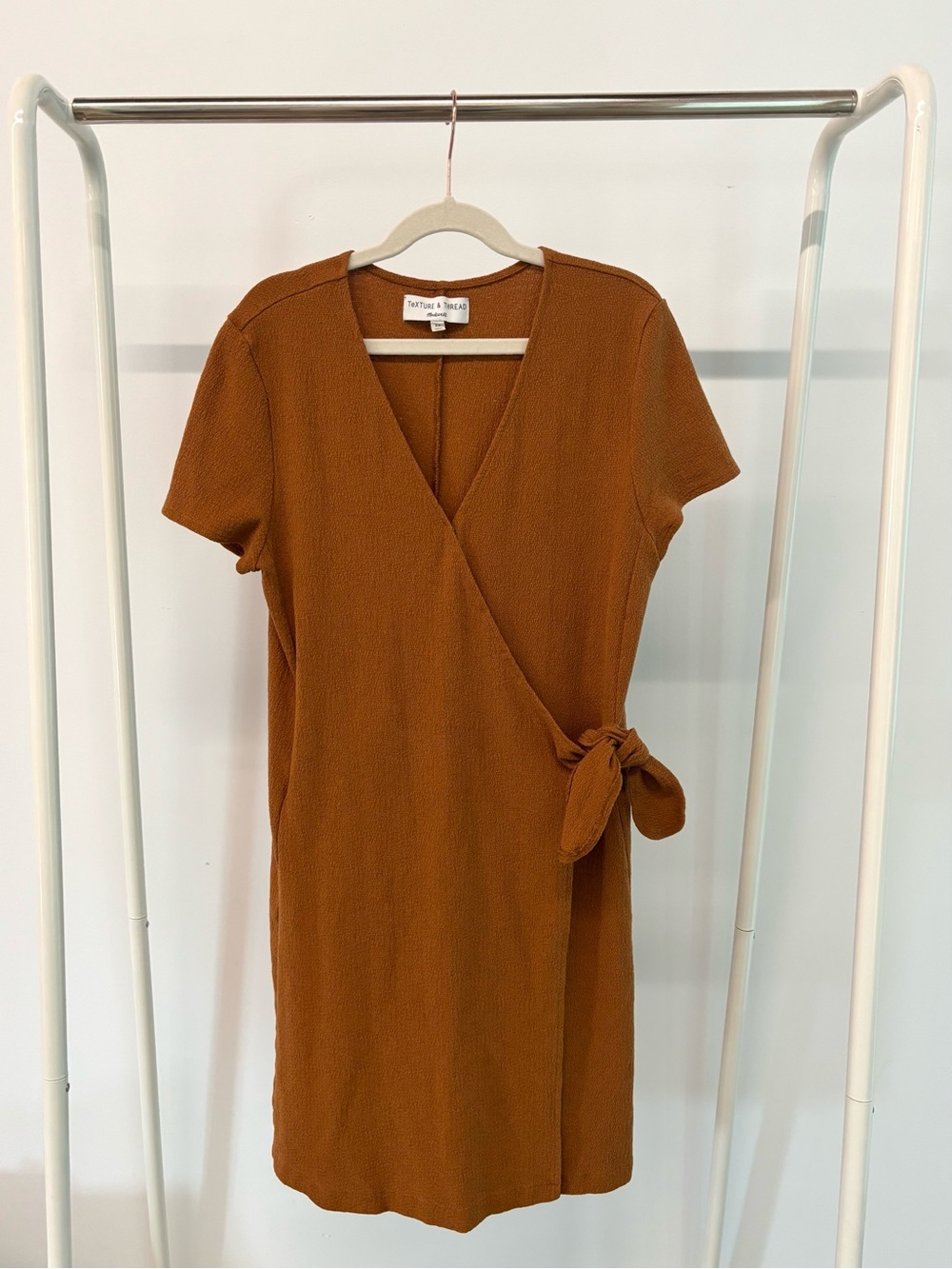 Madewell Rust-Tone Wrap‎ Midi Dress